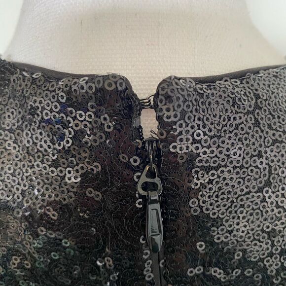 Eva Mendes Collection for New York & Company Black Sequin Sheath Dress Sz Small - Picture 6 of 7